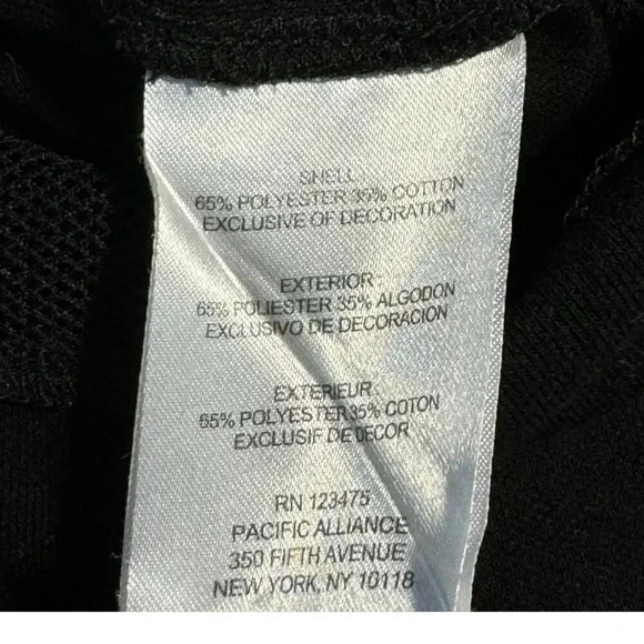 Jones New York Women's Black Mesh Detail Metal Ring Top Size Small - Picture 7 of 7